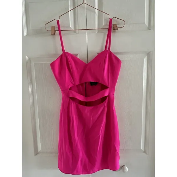 NBD x Naven Twins Cross‎ It Off Bodycon Dress in Pink Size S - Image 2