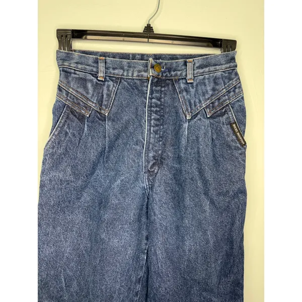 Rocky Mountain Jean Company Rockies High Waisted Western Size 30 11 VTG Pleated - Image 2