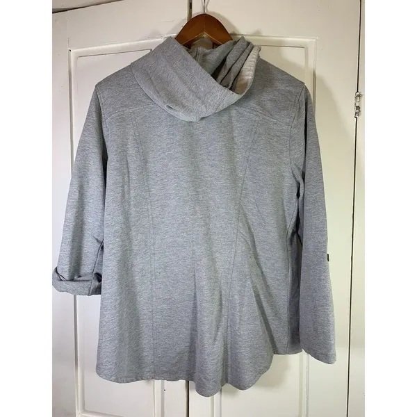 Susan Graver Hoodie Sweatshirt Jacket Womens Small Cozy Pockets‎ Basic Cabincore - Image 4