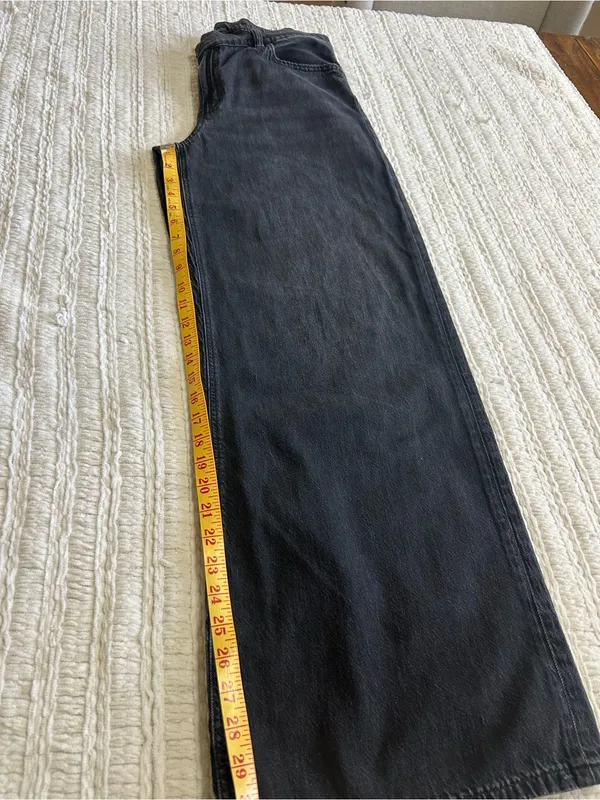 American Eagle Outfitters Charcoal Wide-Leg Jeans - Image 9