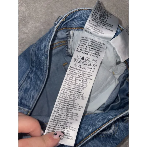 Levi's Premium Big E Ribcage Straight Ankle Jeans 29 Blue High Rise Button Fly - Image 8