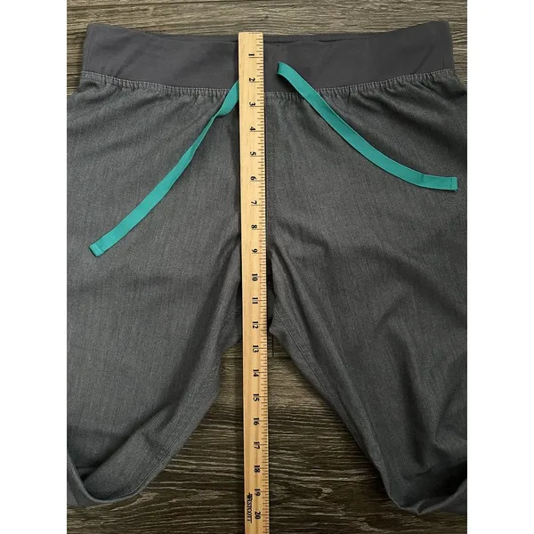 Figs Livingston Basic Scrub Pants Womens S Gray Straight Leg FIONx Medical - Image 3
