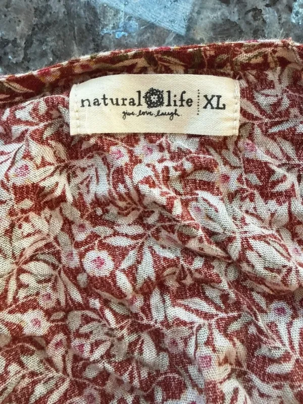 NATURAL LIFE Dusty Rose and Charcoal Floral Tiered Maxi Dress - Image 2
