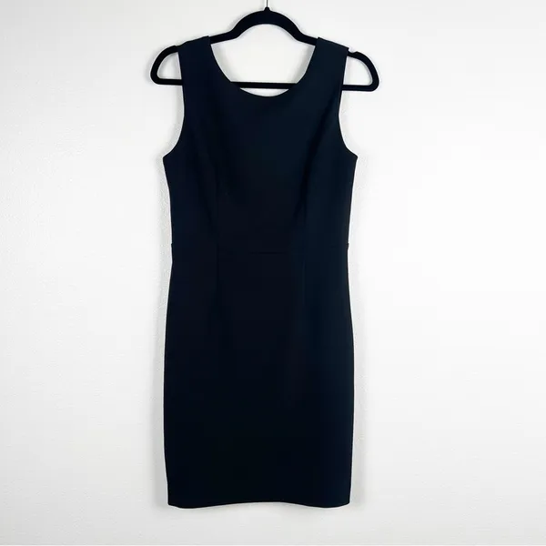 Betsey Johnson scuba Sheath Crepe‎ Dress Cross Back Sz 8 - Image 3