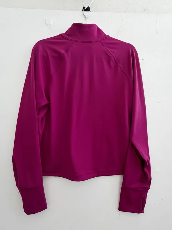 Victoria Secret PINK Half-Zip Sweatshirt LARGE Top Purple L NWOT - Image 9