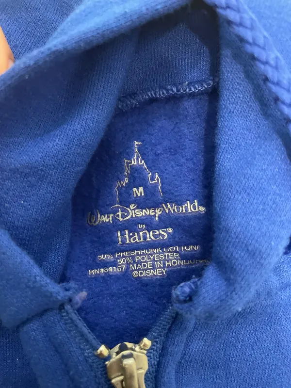 Disneyland Resort Hoodie Adult Size Medium Blue Zip Up Sweatshirt Disney Parks great condition washed and ready to ship - Image 3