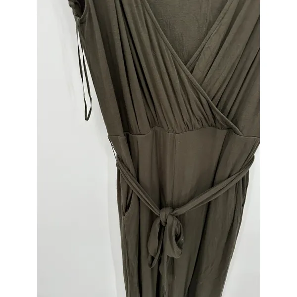 Anthropologie Moulinette Soeurs Alisande Jumpsuit Olive Green Sleeveless Large L - Image 5