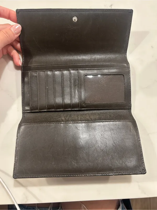 COACH Jacquard & Leather SIGNATURE C Checkbook Wallet With Checkbook Cover - Image 4