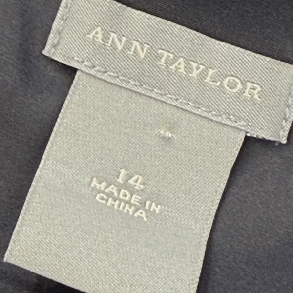 Ann Taylor Navy Blue Sleeveless Zip Back Dress Womens Plus Size 14 - Image 4