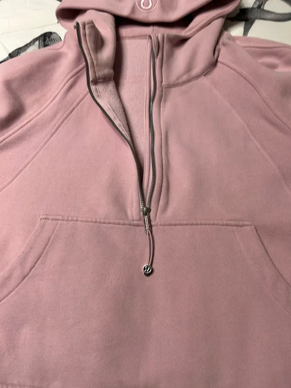 Lululemon scuba half zip peony, colored, pink oversized hoodie - Image 5