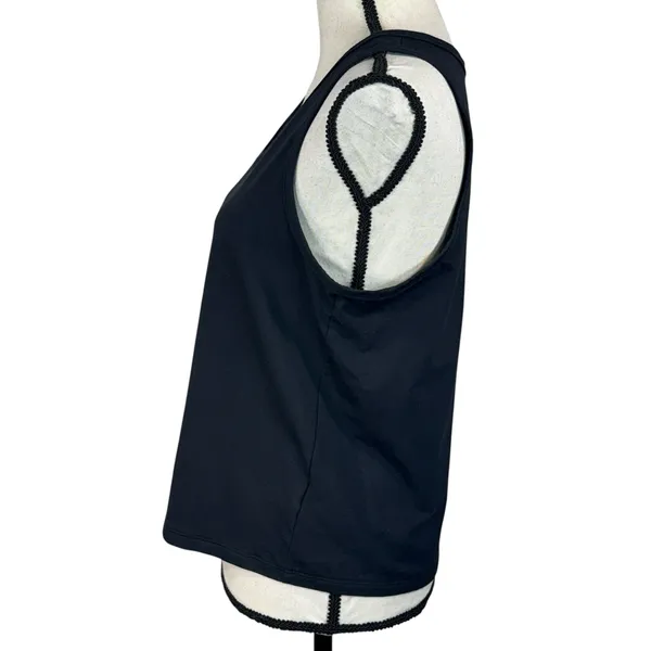 Athleta Medium Tank Top Top Stretch Scoop Neck Wicking Sleeveless Black Yoga - Image 4