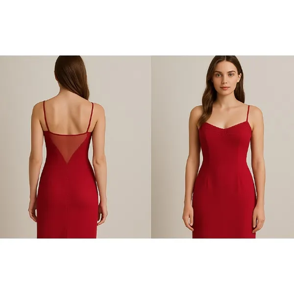 Vintage 1990s Dave and Johnny by‎ Laura Ryner Red Formal Gown Sz 11/12 - Image 10