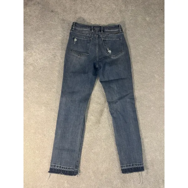 Kancan‎ Jeans Women's 5 / 26 Blue Skinny Frayed Hem Distressed - Image 5