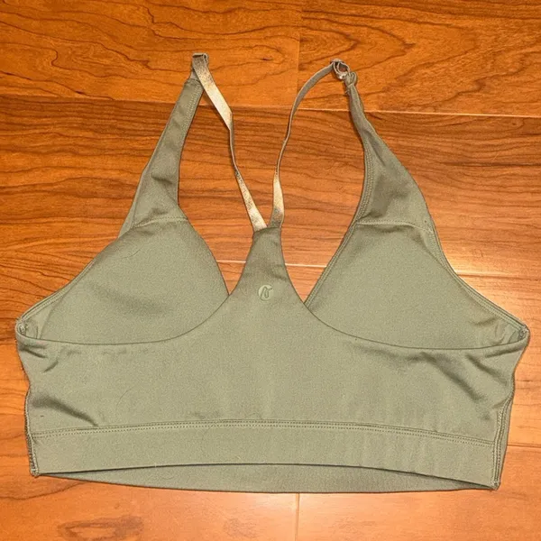 AYBL Staple‎ Sports Bra Racerback Okie Green Medium Yoga Gym Workout - Image 3