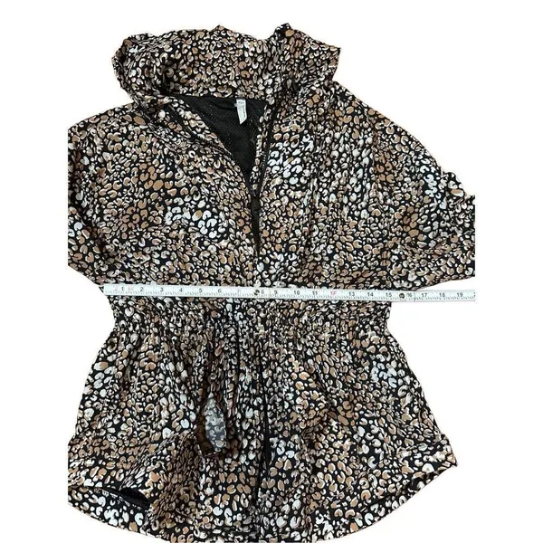Free People Run Wild Hooded Jacket in‎ Leopard Sz Small - Image 12