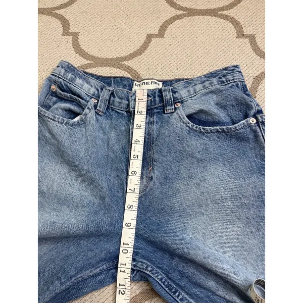 We The Free Tinsley Baggy High Rise Wide Leg Jeans Size 26 Raw Hem, OB1588873 - Image 8