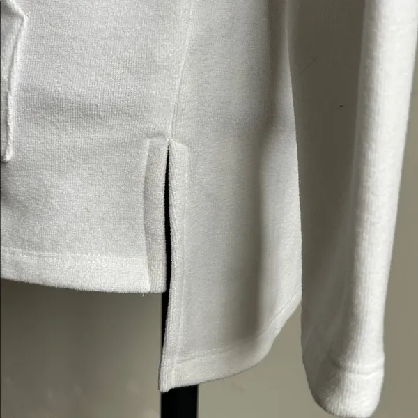Dudley Stephens Highland Pocket Pouch White Terry Fleece Pullover Size XS - Image 7