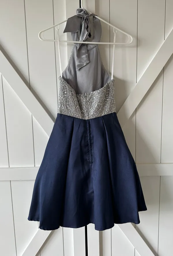 Blue Formal Dress Short Size 2 - Image 2