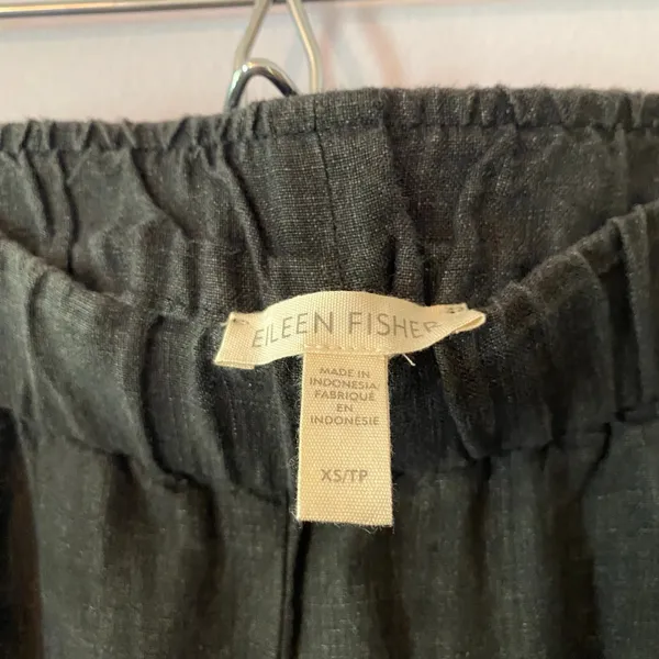 Eileen Fisher Gray Linen Loungewear Barrel Leg Lantern Pants Flowy Women size XS - Image 3