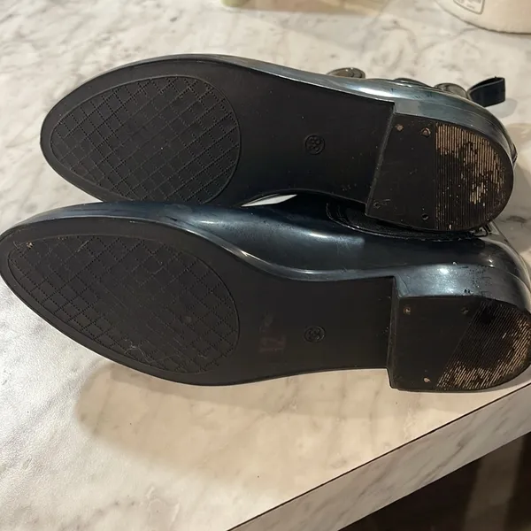 Stylish Black Ankle rain Boots Sz 38 8 - Image 3