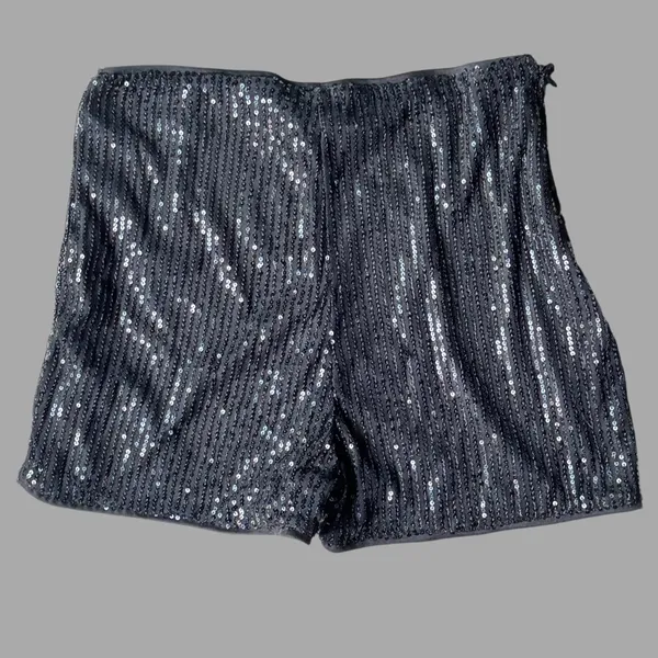 NWOT Black Sequin Shorts Sz Small - Image 2