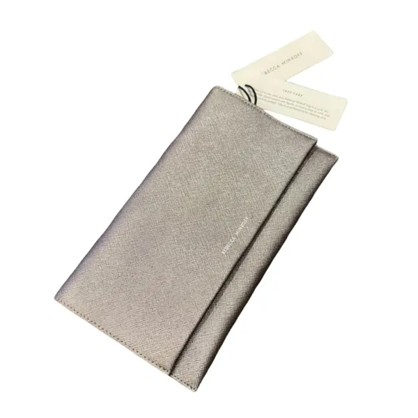 Rebecca Minkoff Metallic Leather Wallet Clutch Bag - Gunmetal NWT - Image 2