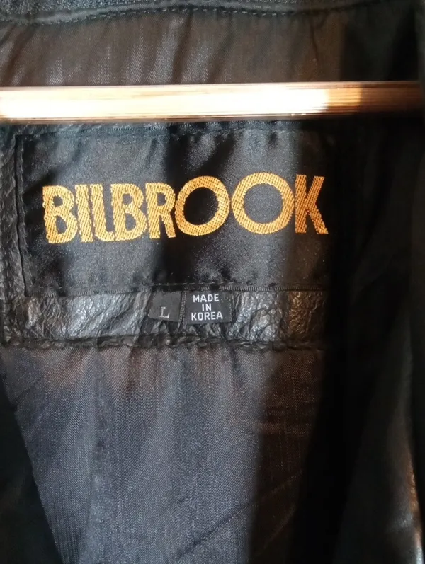 Bilbrook Leather Belted Jacket Full Zip Vintage Trench Coat Biker Goth Size L - Image 5