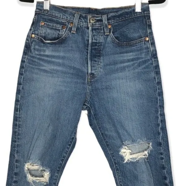 Levi’s 501 Skinny Jeans Distressed High Rise Size 26 - Image 8