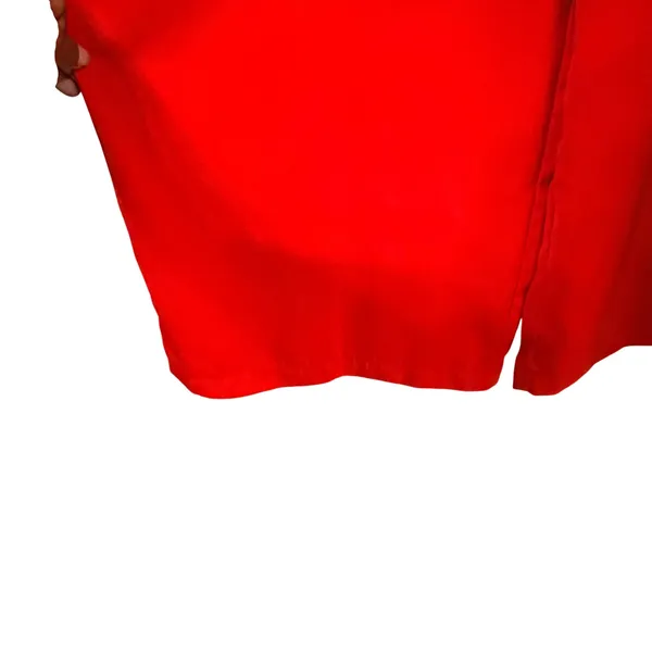 Tronjori‎ Red Wide Leg Pleated High Waisted Trousers Pants Small Womens Flowy - Image 6