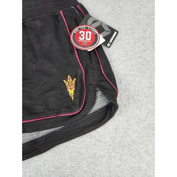 Women's XL‎ Colosseum Black Arizona State University Lounge Jogger Shorts ASU - Image 2