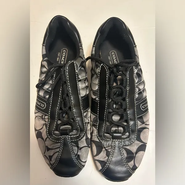 Coach Black and Gray Sneakers - Image 2