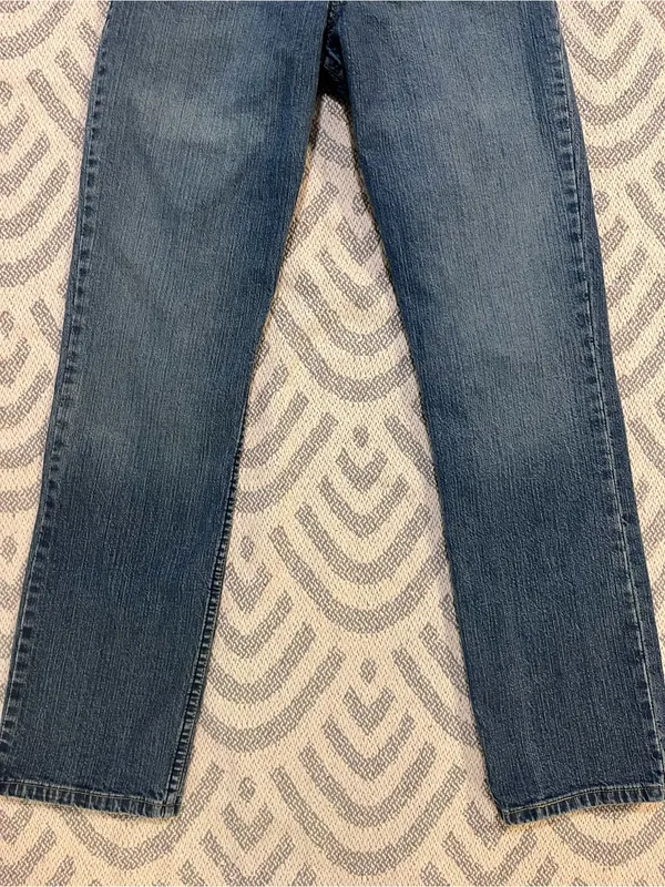 LEVI’S Signature Stretch Mid Rise Straight Leg Blue Denim Jeans 6 Medium - Image 3