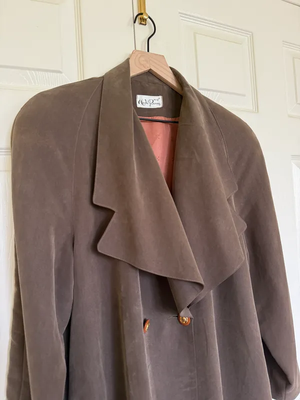 Taupe Long Coat Size M - Image 2