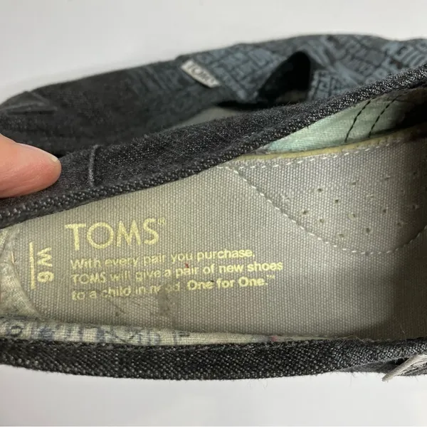 Toms Carpenter Diem canvas slip‎ on shoes size 6 - Image 6