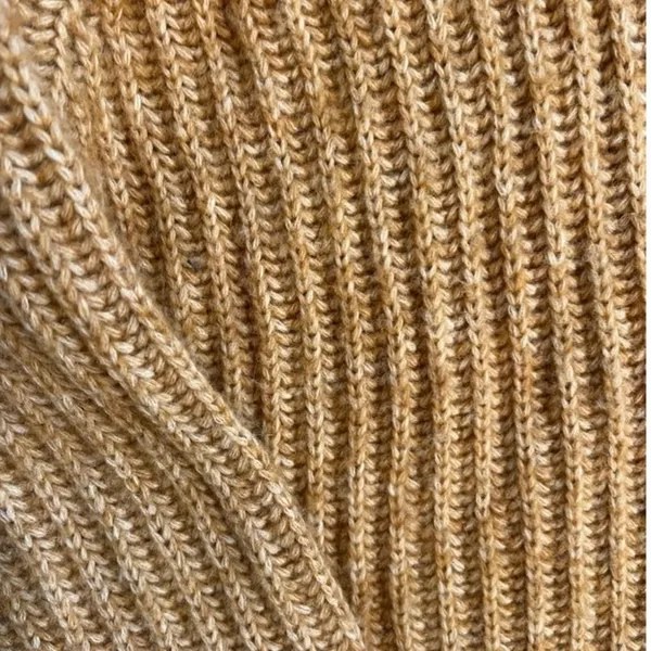 Aerie Brown Ribbed Knit Hoodie Sweater Oversized Soft Cozy Pullover Size M - Image 5