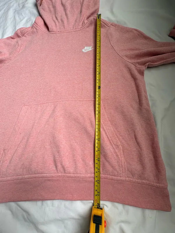Nike Pink Women Crewneck Hoodie With White Swoosh L - Image 8