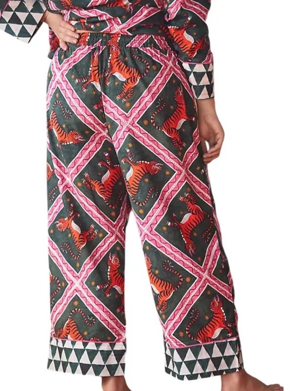 Anthropologie Corinne Lent Tigress Flannel Pajama Pants XS - Image 2