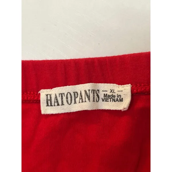 Y2K HATOPANTS‎ Red Ruched Tube Top Strapless Cotton Spandex XL Womens - Image 5