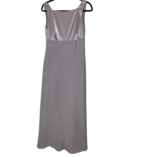 Talbots Petites Lavender Satin Maxi‎ Dress Bridesmaid Formal Evening Size 8 - Image 3