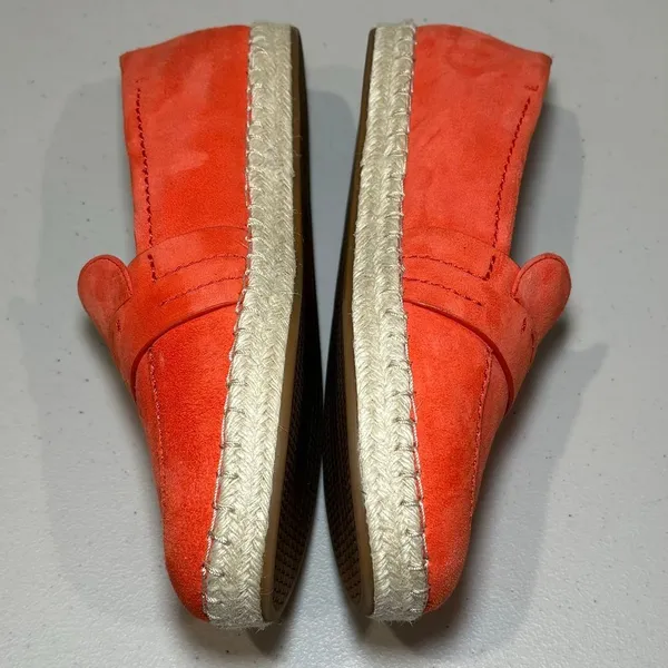 Cole Haan NWOT Women's Cloudfeel Montauk Orange Suede Espadrille Loafers‎ 8B - Image 4