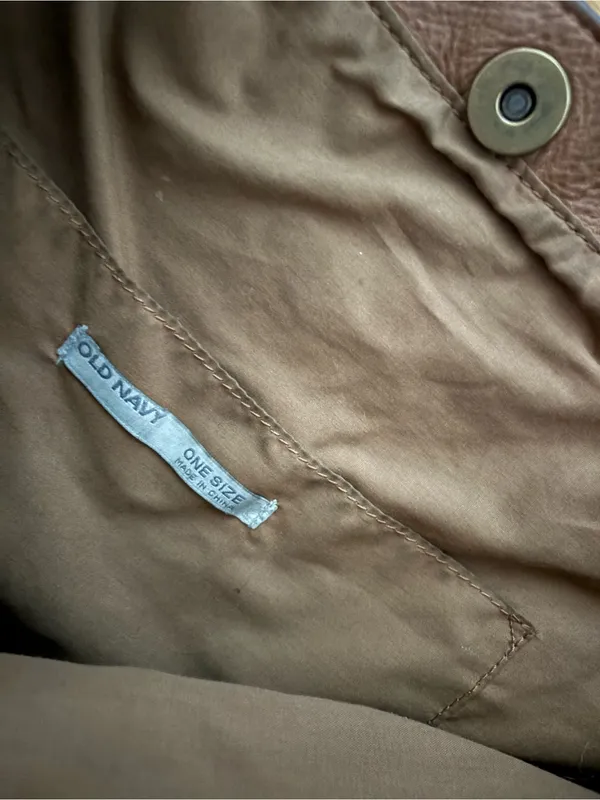 Y2K Old Navy Genuine Leather Large Satchel Purse - Image 7