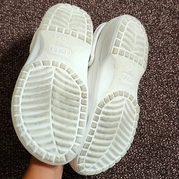 White Crocs Size 11 - Image 5