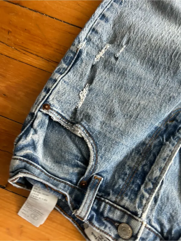 ☀️3/$25 Abercrombie & Fitch Jeans 90s Straight Ultra High Rise ripped jeans 4 - Image 4