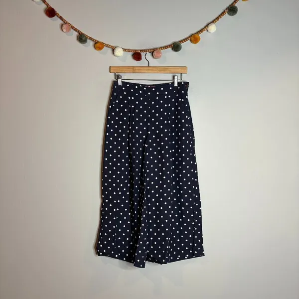 Joules Alexi Print Culottes Navy Spot - Image 2