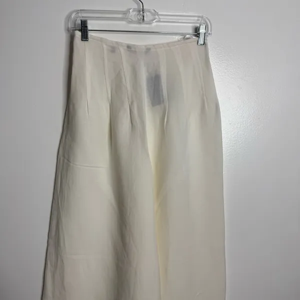 NWT Massimo Dutti Wide Leg Pleated Trousers White Size‎ 2 Minimalist Elegance - Image 6