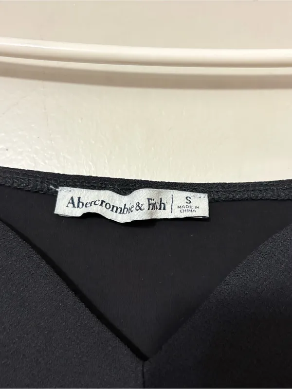 Abercrombie & Fitch Black Mesh Long Sleeve Sweetheart Neck Bodysuit Size S Going - Image 3