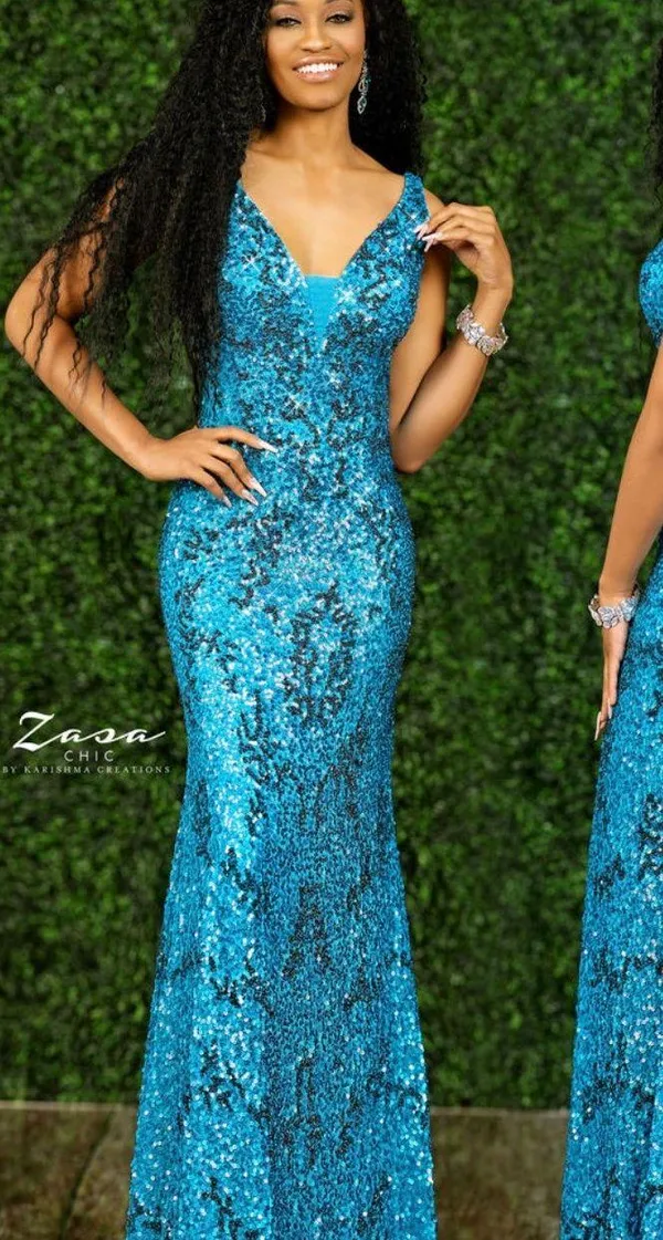 Blue Prom / Pageant Gown Size 6 - Image 5