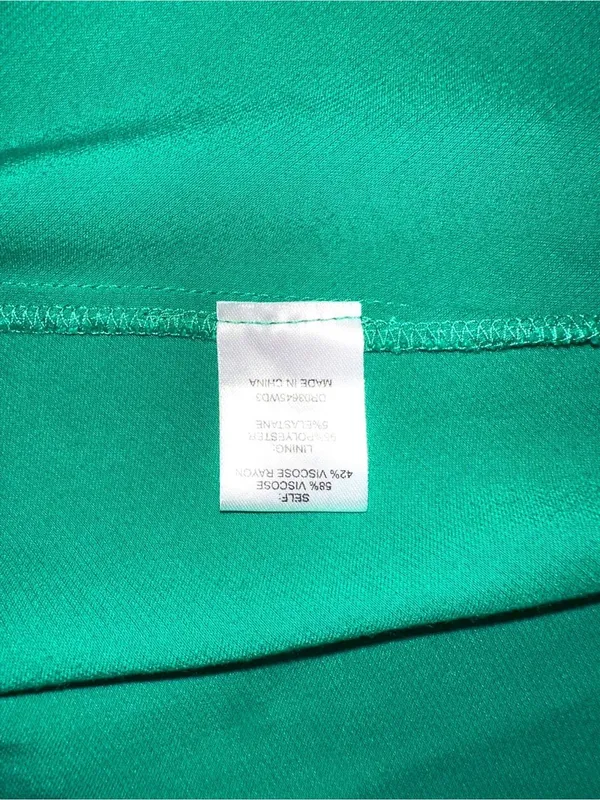 Meshki Claire Satin Halter Sleeveless Green Maxi Dress MEDIUM - Image 7