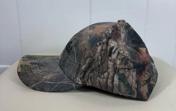 Cabelas Camo Logo Emrboidered Snapback Brown Bill Hat Country Southern OS Unisex - Image 3