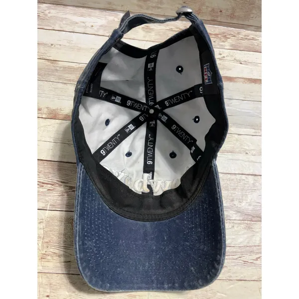 New Era Dallas Cowboys Baseball Hat Cap Women's O/S Distressed Dark Wash Blue - Image 7